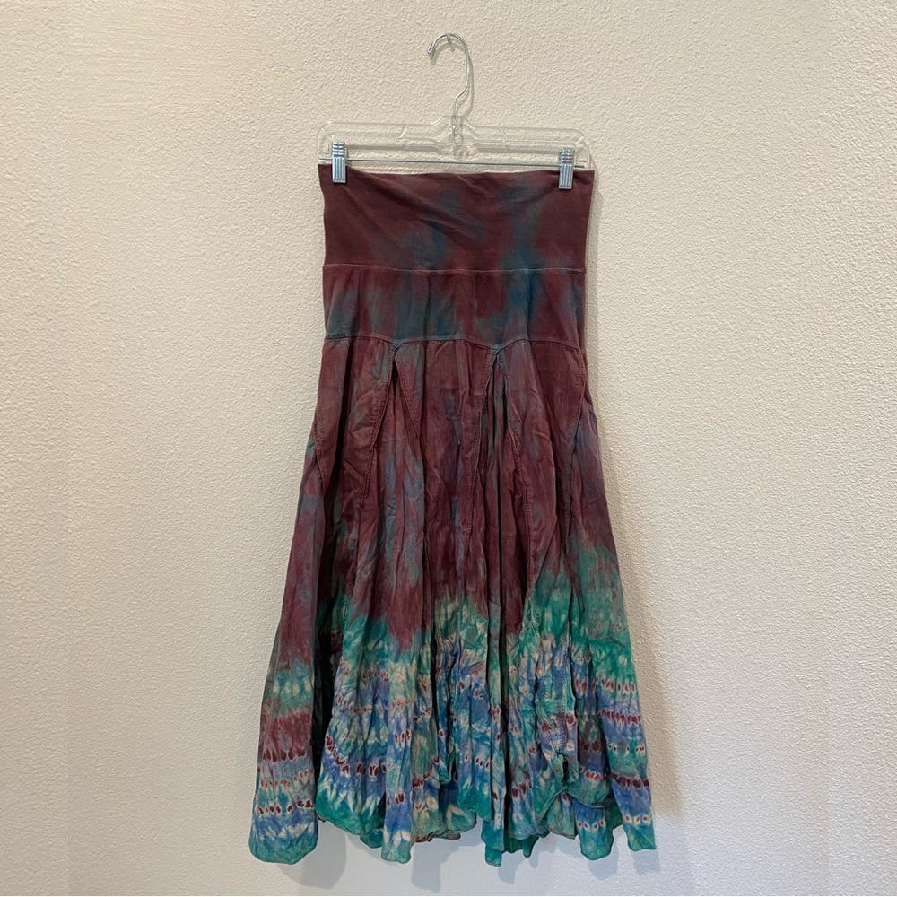 Solitaire Tie Dye Cotton Skirt, Made in India